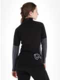 Miniatuur Rock Experience, Moonstone thermoshirt dames Caviar Melange / Ebony Melange grijs, zwart 