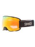 Miniatuur Sinner, Snowflake skibril extra lens unisex Matt Black zwart 