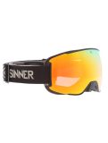 Miniatuur Sinner, Snowflake skibril extra lens unisex Matt Black zwart 