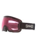 Miniatuur Sinner, Snowflake skibril extra lens unisex Matt Black zwart 