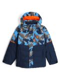 Miniatuur Spyder, Impulse Synthetic Down ski-jas kinderen Camouflage Aether Blue blauw 