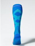 Miniatuur Stox, Merino Skiing compressiesokken dames Turquoise / Cobalt blauw 