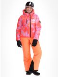 Miniatuur Superdry, Hooded Ski Boxy Puffer ski-jas dames Brush Camo Coral roze 