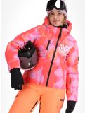 Miniatuur Superdry, Hooded Ski Boxy Puffer ski-jas dames Brush Camo Coral roze 