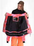 Miniatuur Superdry, Hooded Ski Boxy Puffer ski-jas dames Brush Camo Coral roze 