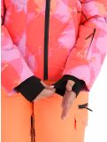 Miniatuur Superdry, Hooded Ski Boxy Puffer ski-jas dames Brush Camo Coral roze 