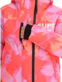 Miniatuur Superdry, Hooded Ski Boxy Puffer ski-jas dames Brush Camo Coral roze 