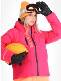 Miniatuur Superdry, Hooded Ski Boxy Puffer ski-jas dames Hyper Fire Pink roze 