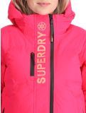 Miniatuur Superdry, Hooded Ski Boxy Puffer ski-jas dames Hyper Fire Pink roze 