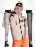 Miniatuur Superdry, Hooded Ski Boxy Puffer ski-jas dames Off Grey grijs 