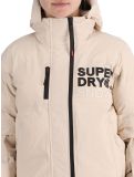 Miniatuur Superdry, Hooded Ski Boxy Puffer ski-jas dames Off Grey grijs 