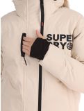 Miniatuur Superdry, Hooded Ski Boxy Puffer ski-jas dames Off Grey grijs 