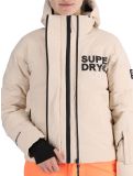 Miniatuur Superdry, Hooded Ski Boxy Puffer ski-jas dames Off Grey grijs 