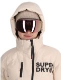 Miniatuur Superdry, Hooded Ski Boxy Puffer ski-jas dames Off Grey grijs 