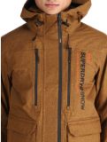 Miniatuur Superdry, Ski Peak Rescue ski-jas heren Tobacco Brown Marl bruin 