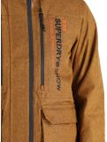 Miniatuur Superdry, Ski Peak Rescue ski-jas heren Tobacco Brown Marl bruin 