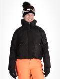 Miniatuur Superdry, Ski Slalom Puffer ski-jas dames Superdry Monogram Black Luxe wit, zwart 