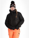 Miniatuur Superdry, Ski Slalom Puffer ski-jas dames Superdry Monogram Black Luxe wit, zwart 