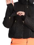 Miniatuur Superdry, Ski Slalom Puffer ski-jas dames Superdry Monogram Black Luxe wit, zwart 