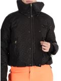 Miniatuur Superdry, Ski Slalom Puffer ski-jas dames Superdry Monogram Black Luxe wit, zwart 