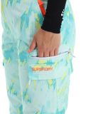 Miniatuur Superdry, Ski Ultimate Rescue skibroek dames Abstract Teal Lime groen 