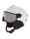 Miniatuur Uvex, Instinct Visor skihelm met vizier unisex White-Black Matt /Mirror Silver wit, zwart 