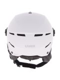 Miniatuur Uvex, Instinct Visor skihelm met vizier unisex White-Black Matt /Mirror Silver wit, zwart 