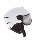 Miniatuur Uvex, Instinct Visor skihelm met vizier unisex White-Black Matt /Mirror Silver wit, zwart 