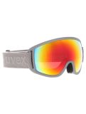 Miniatuur Uvex, Topic Fm skibril unisex Rhino Matt / Rainbow Rose grijs, multicolor 