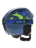 Miniatuur Uvex, Viti Set + Speedy Pro skihelm kinderen Blue Puzzle blauw 