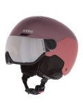 Miniatuur Uvex, Wanted Visor skihelm met vizier unisex Bramble Antique Rose Matt / Mirror Silver paars, roze 