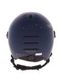 Miniatuur Uvex, Wanted Visor Women Edition skihelm met vizier unisex Polar Sparkle / Mirror Gold blauw 