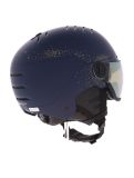 Miniatuur Uvex, Wanted Visor Women Edition skihelm met vizier unisex Polar Sparkle / Mirror Gold blauw 