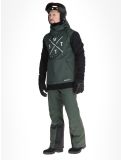 Miniatuur Watts, ORBITAL softshell ski-jas heren Forest / White groen, wit, zwart 