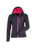 Miniatuur Kilpi, Elia, softshell jas, dames, grijs/roze