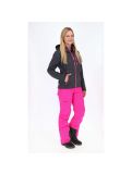 Miniatuur Kilpi, Elia, softshell jas, dames, grijs/roze