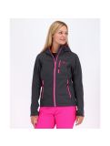 Miniatuur Kilpi, Elia, softshell jas, dames, grijs/roze