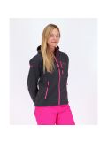 Miniatuur Kilpi, Elia, softshell jas, dames, grijs/roze