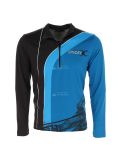 Miniatuur Spyder, Rival zip T-neck, skipully, heren, blauw/zwart