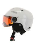 Miniatuur Uvex, Junior Visor Pro skihelm met vizier, kinderen, wit-grijs