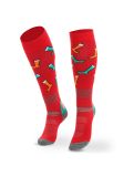 Miniatuur Deluni, Joyride skisokken unisex Socks On Socks Red rood 