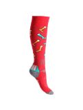 Miniatuur Deluni, Joyride skisokken unisex Socks On Socks Red rood 