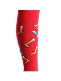 Miniatuur Deluni, Joyride skisokken unisex Socks On Socks Red rood 