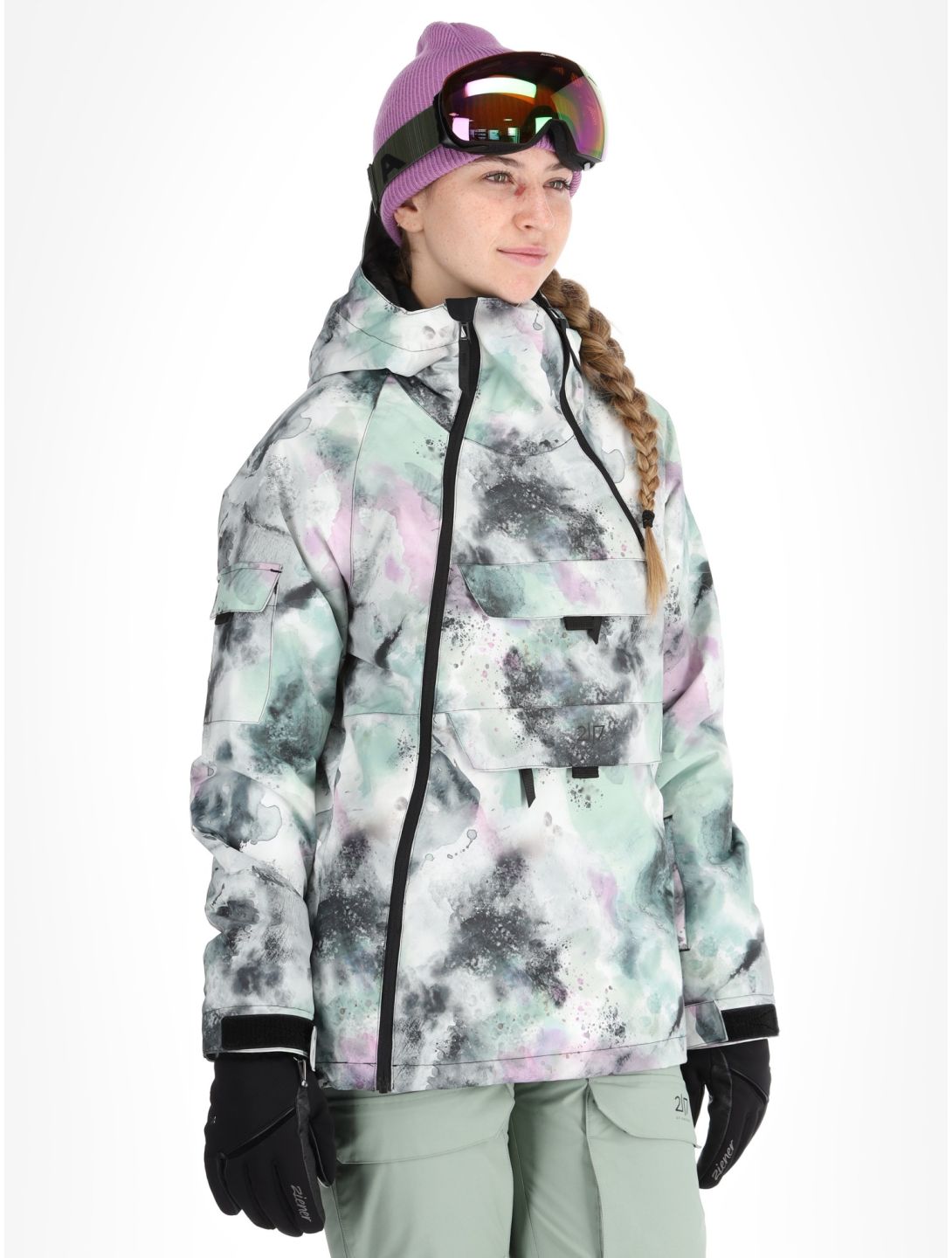 2117 of Sweden, Nelkerim ski-jas dames AOP multicolor 