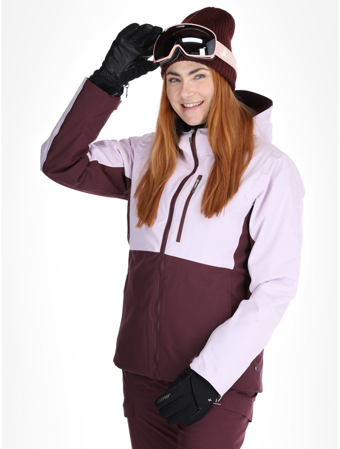 2117 of Sweden, Sala ski-jas dames Dk-Plum paars, roze 