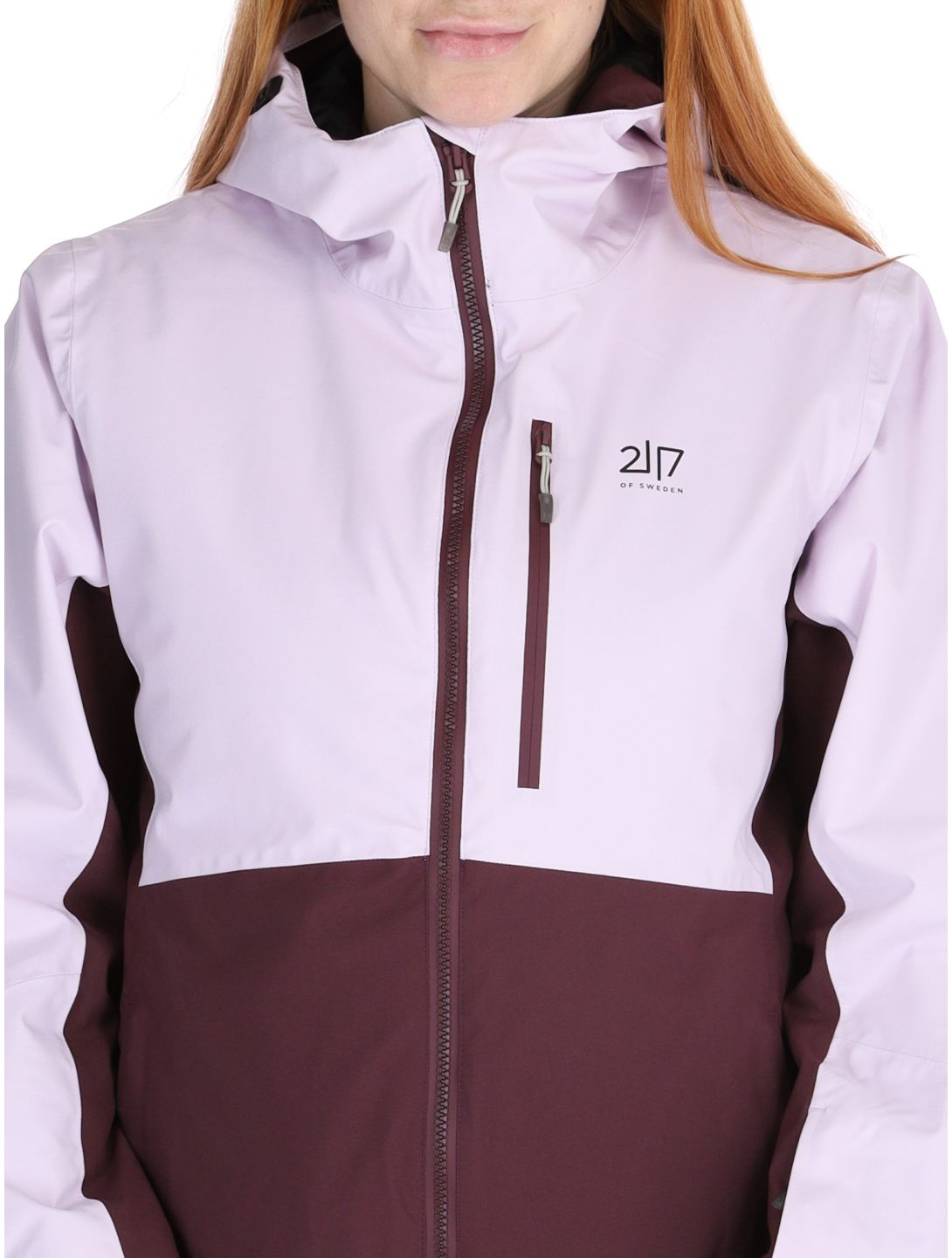 2117 of Sweden, Sala ski-jas dames Dk-Plum paars, roze 