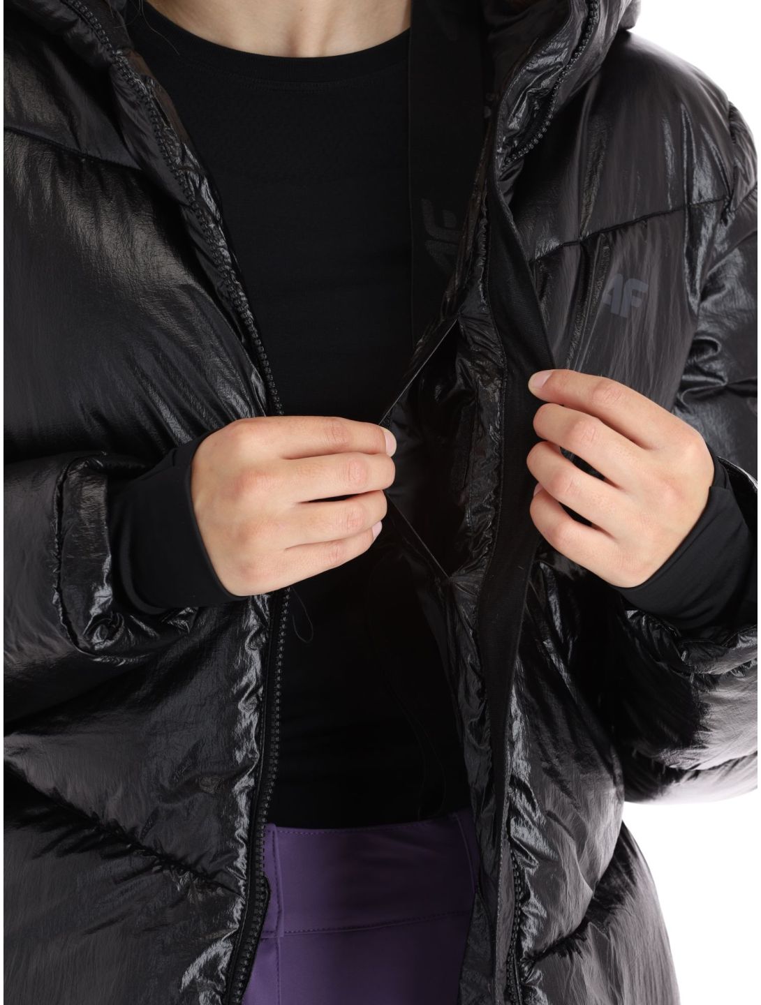 4F, Down Jacket  F277 donsjas dames Black zwart 