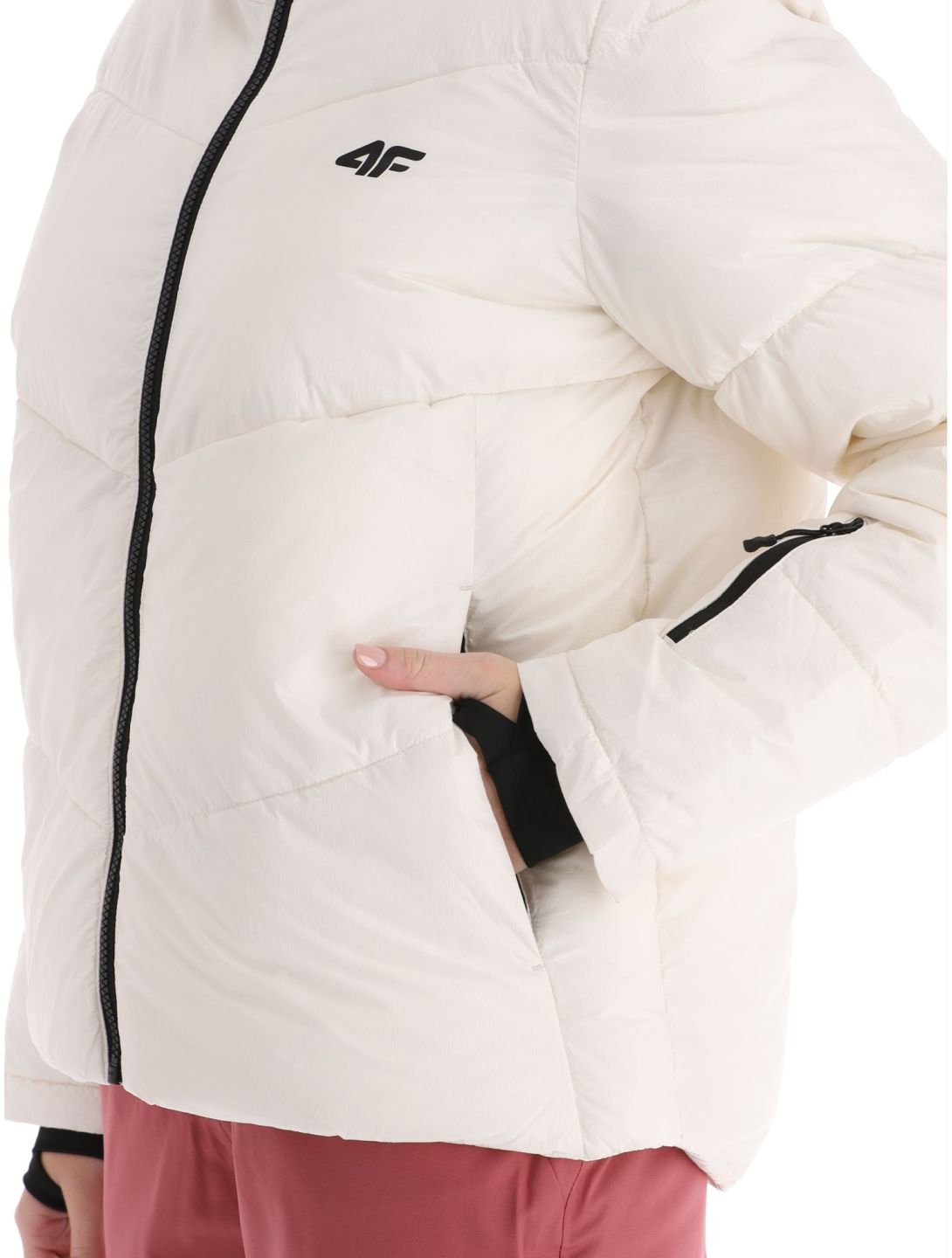 4F, Down Jacket  F277 donsjas dames Off White wit 