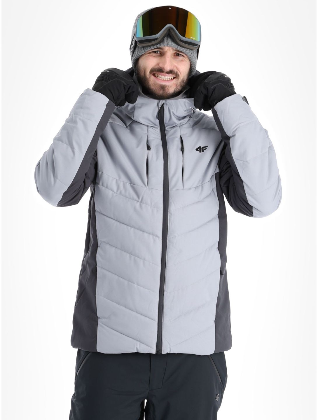 4F, Down Jacket  M278 donsjas heren Grey grijs 