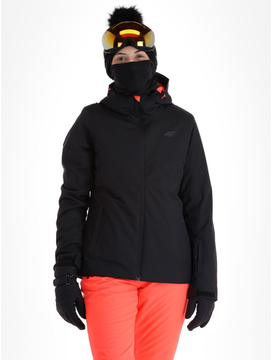 4F, Jacket  F120 ski-jas dames Black zwart 